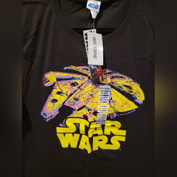 HOT TOPIC Star Wars Millennium Falcon Graphic Tee Size 3x - Picture 4 of 9